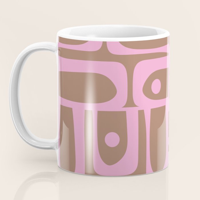 Midcentury Modern Piquet 5 Inspired by PANTONE 17 1230 Color of the Year Mocha Mousse  Coffee Mug Gallery Image 3