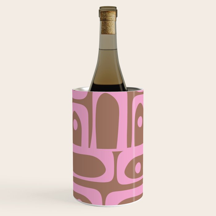 Midcentury Modern Piquet 5 Inspired by PANTONE 17 1230 Color of the Year Mocha Mousse  Wine Chiller Gallery Image 3