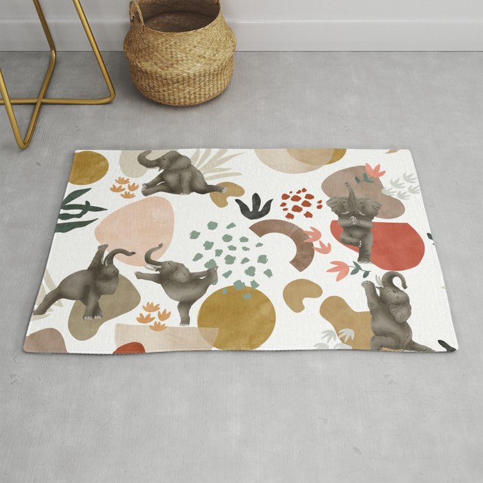 Elephant yoga 01 Rug Gallery Image 1