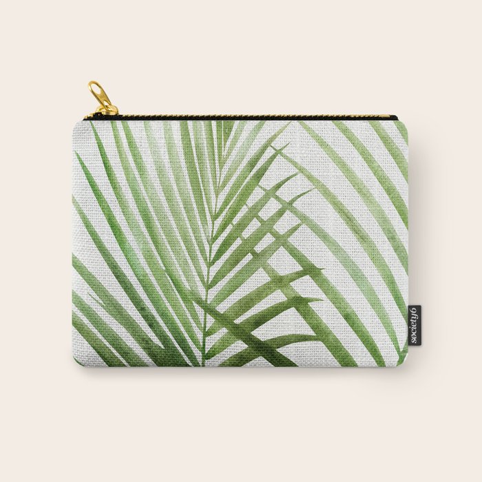 Fresh Palm Fronds Watercolor Carry All Pouch Gallery Image 1