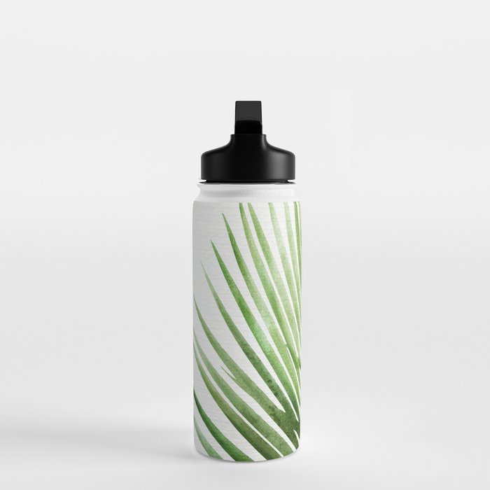 Fresh Palm Fronds Watercolor Water Bottle Gallery Image 3