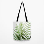 Fresh Palm Fronds Watercolor Tote Bag Gallery Image 2
