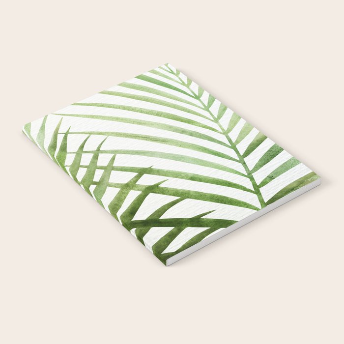 Fresh Palm Fronds Watercolor Notebook Gallery Image 1