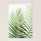 Fresh Palm Fronds Watercolor Stationery Card Gallery Image 2