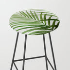 Fresh Palm Fronds Watercolor Stool Gallery Image 2
