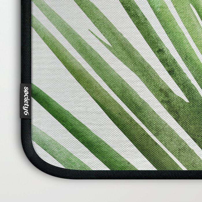 Fresh Palm Fronds Watercolor Laptop Sleeve Gallery Image 3