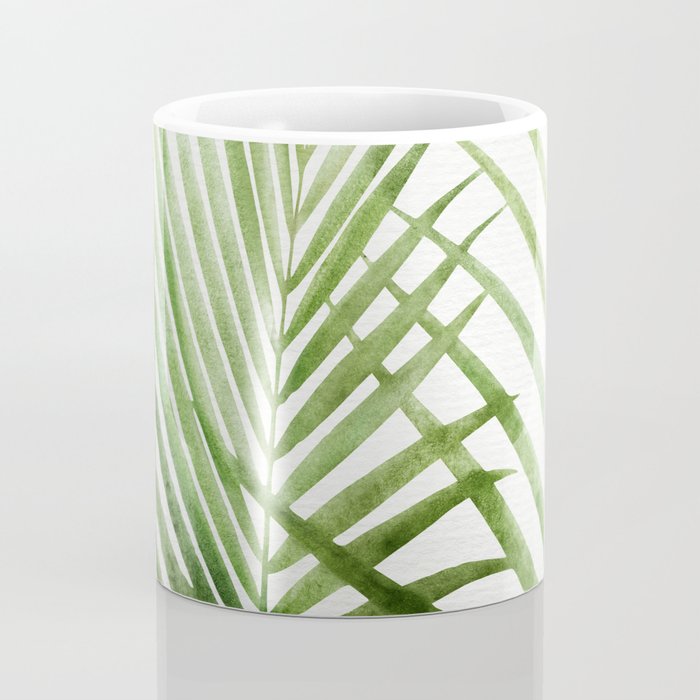 Fresh Palm Fronds Watercolor Coffee Mug Gallery Image 4