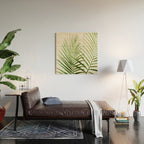 Fresh Palm Fronds Watercolor Wood Wall Art Gallery Image 2
