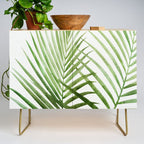 Fresh Palm Fronds Watercolor Credenza Gallery Image 1