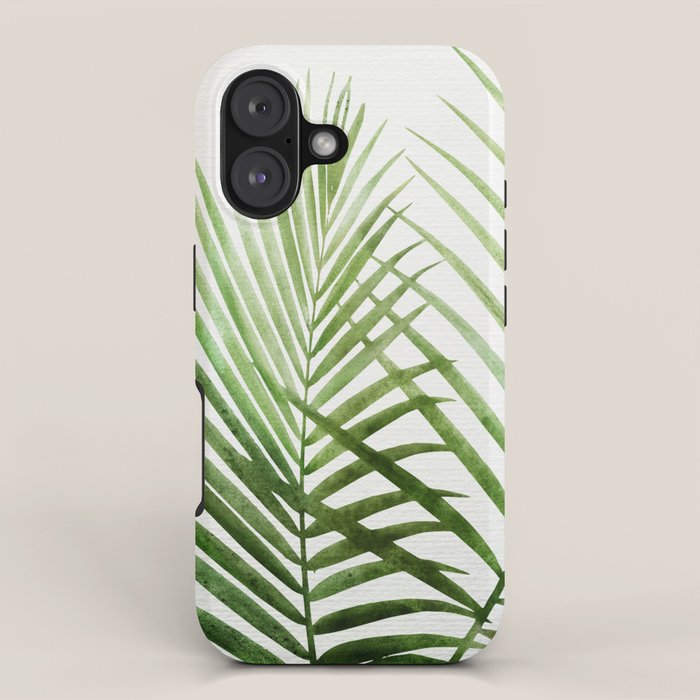 Fresh Palm Fronds Watercolor iPhone Case Gallery Image 1