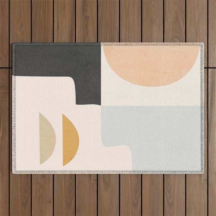 Modern Abstract Art 3 Outdoor Rug Gallery Image 1