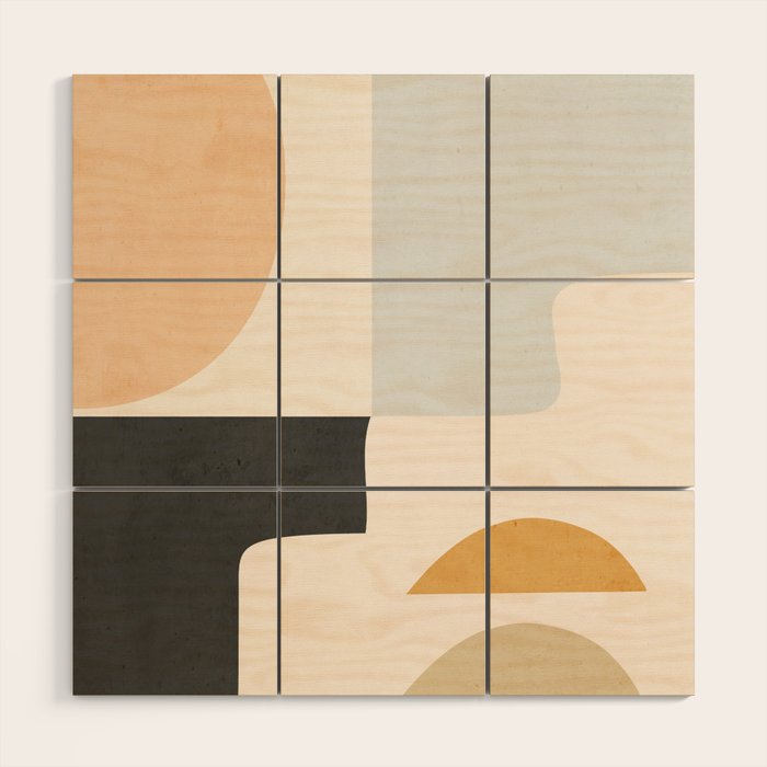 Modern Abstract Art 3 Wood Wall Art Gallery Image 1