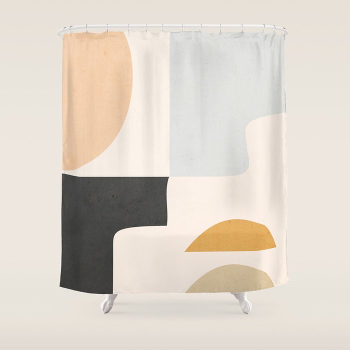 Modern Abstract Art 3 Shower Curtain Gallery Image 1