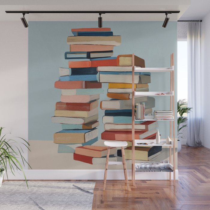Books in Balance Wall Mural Gallery Image 1
