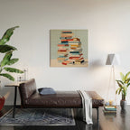 Books in Balance Wood Wall Art Gallery Image 2