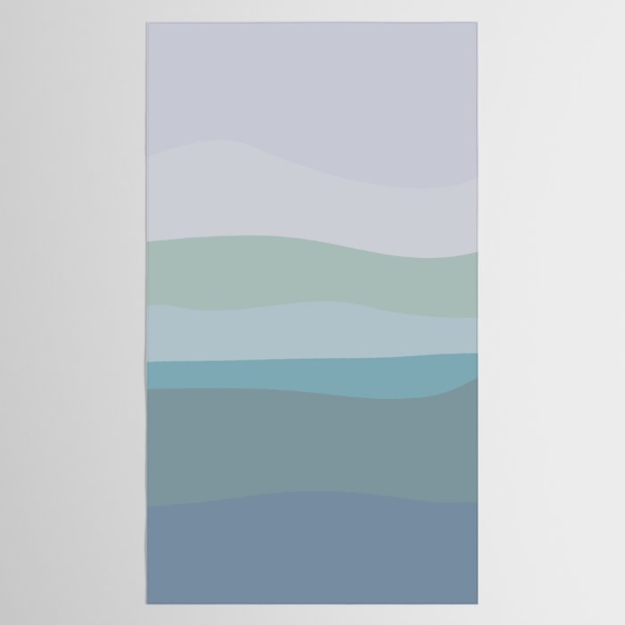 Calming Ocean Waves in Soft Dusty Pastels Tablecloth Gallery Image 2