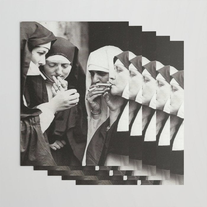 Nuns Smoking Wrapping Paper Gallery Image 3