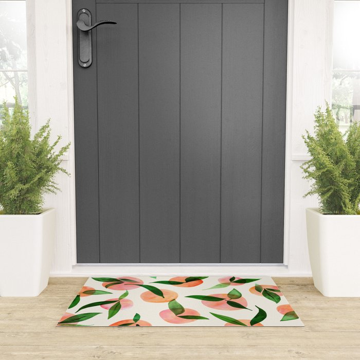 Abstract Summer Fruit Pattern Welcome Mat Gallery Image 3