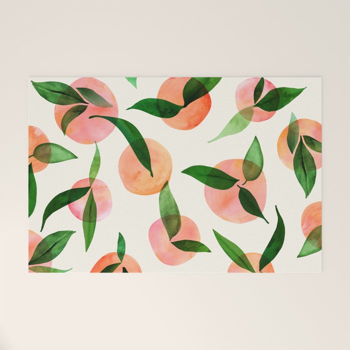 Abstract Summer Fruit Pattern Welcome Mat Gallery Image 1