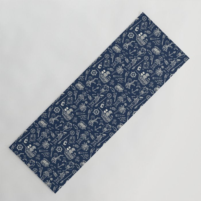Pirate Play - Blue Yoga Mat Gallery Image 1