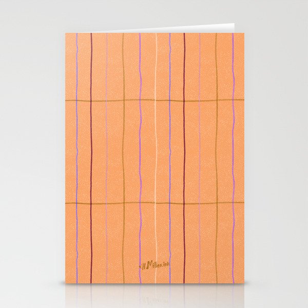 Textured Picnic Pattern in Calm Peach Stationery Card Gallery Image 1