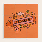 Scorpio Crayon Wood Wall Art Gallery Image 1