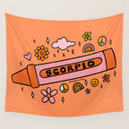 Scorpio Crayon Wall Tapestry Gallery Image 4