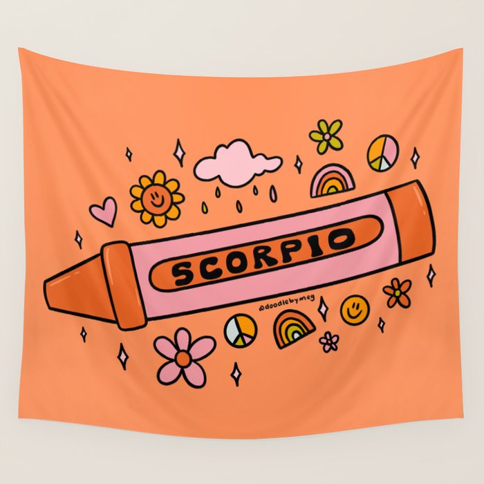 Scorpio Crayon Wall Tapestry Gallery Image 4