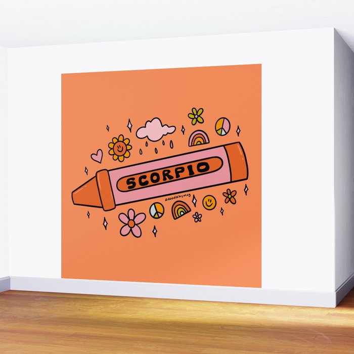 Scorpio Crayon Wall Mural Gallery Image 2