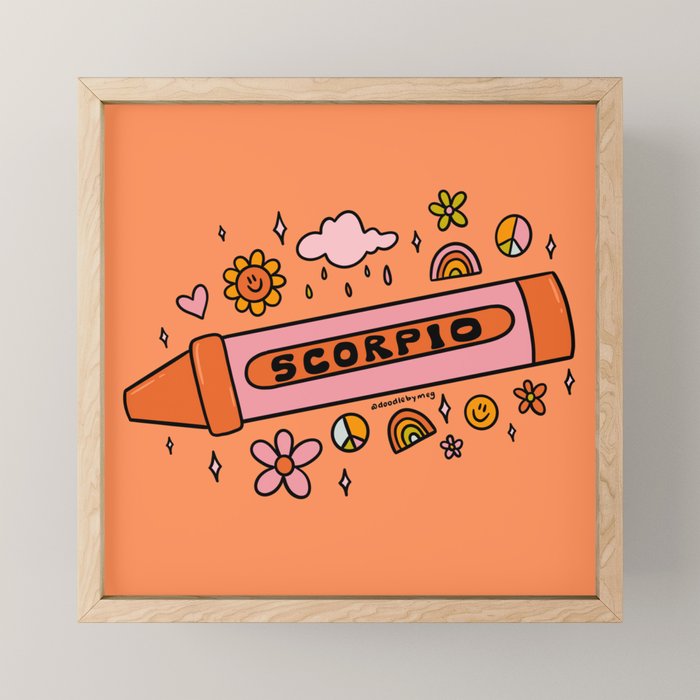 Scorpio Crayon Mini Art Print Gallery Image 1