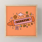 Scorpio Crayon Mini Art Print Gallery Image 1