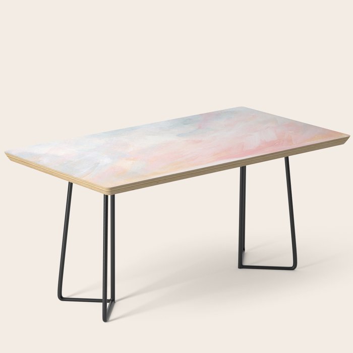 Overwhelm - Pink and Gray Pastel Seascape Coffee Table Gallery Image 1