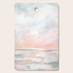 Overwhelm - Pink and Gray Pastel Seascape Cutting Board Gallery Image 1