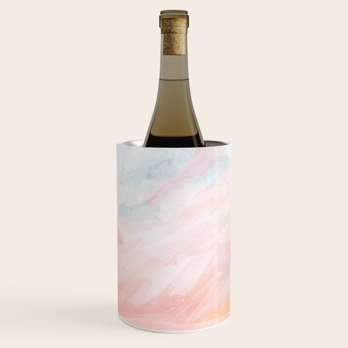 Overwhelm - Pink and Gray Pastel Seascape Wine Chiller Gallery Image 3