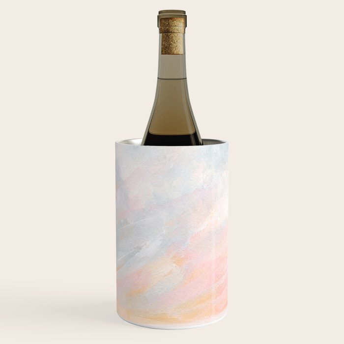 Overwhelm - Pink and Gray Pastel Seascape Wine Chiller Gallery Image 2