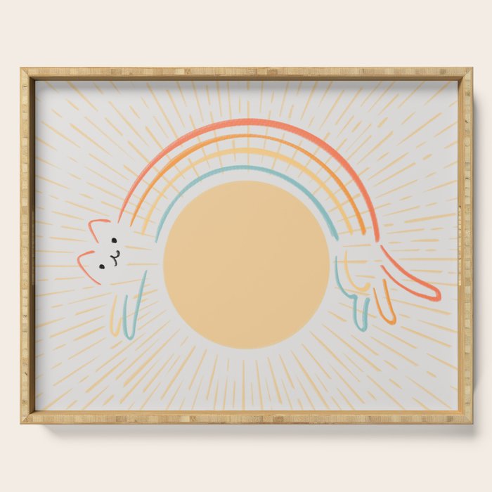 Cat Landscape 119: Get Over it Serving Tray Gallery Image 1