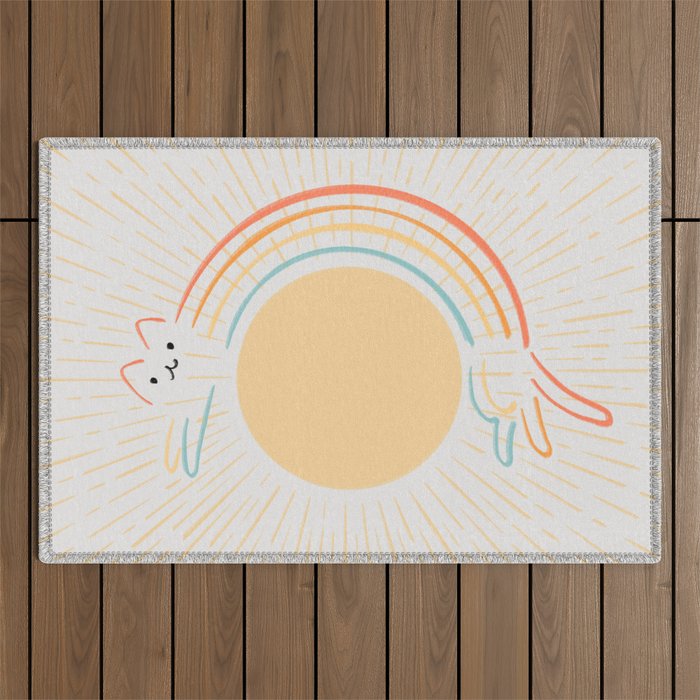 Cat Landscape 119: Get Over it Outdoor Rug Gallery Image 1