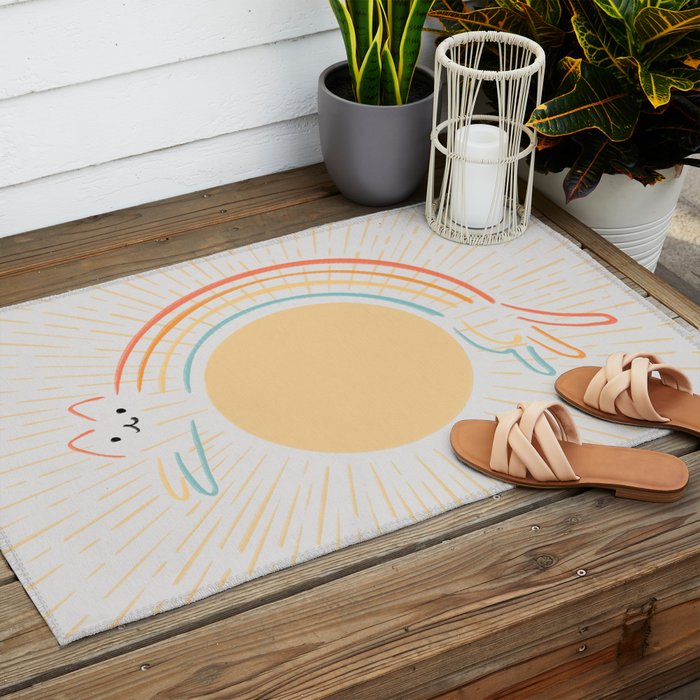 Cat Landscape 119: Get Over it Outdoor Rug Gallery Image 2