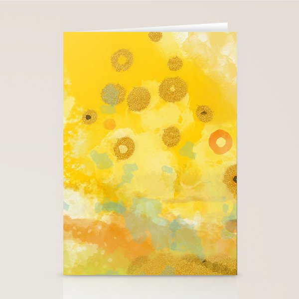 Abstract autumn with gold and warm light Stationery Card Gallery Image 2