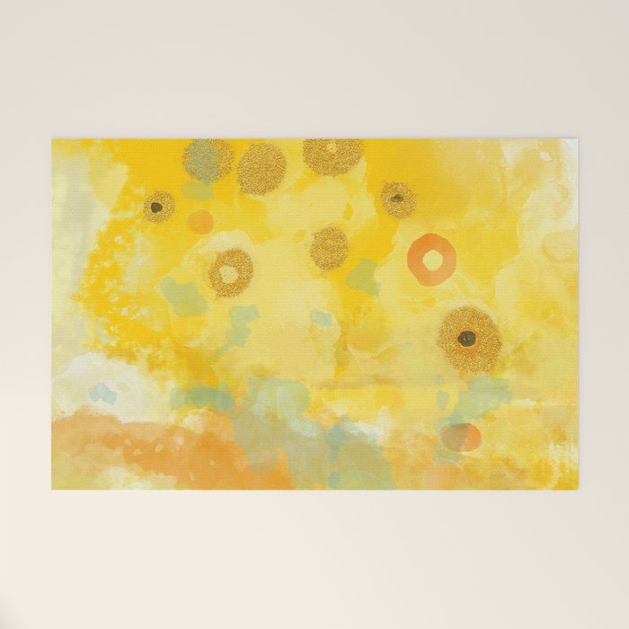 Abstract autumn with gold and warm light Welcome Mat Gallery Image 1