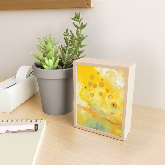 Abstract autumn with gold and warm light Mini Art Print Gallery Image 2