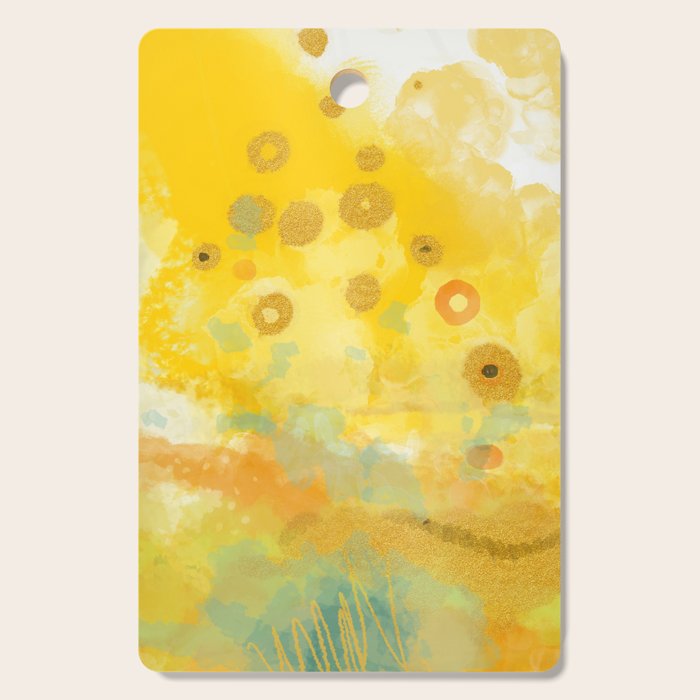 Abstract autumn with gold and warm light Cutting Board Gallery Image 1