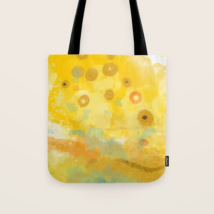 Abstract autumn with gold and warm light Tote Bag Gallery Image 1