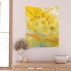 Abstract autumn with gold and warm light Wall Tapestry Gallery Image 2
