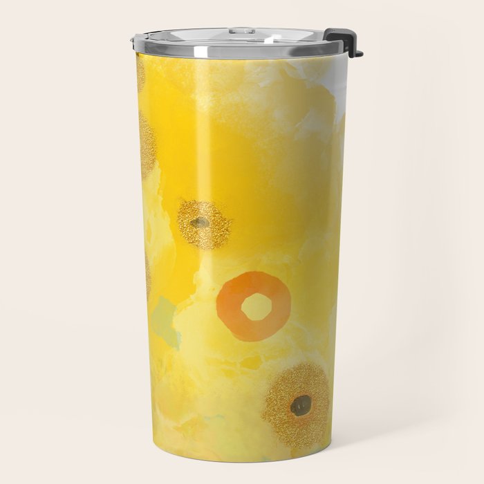 Abstract autumn with gold and warm light Travel Mug Gallery Image 2