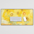 Abstract autumn with gold and warm light Desk Mat Gallery Image 1