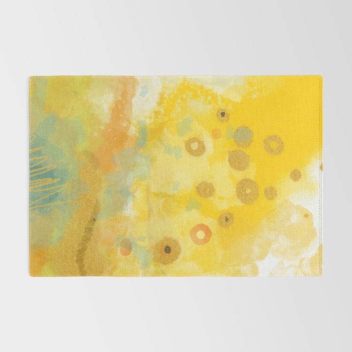Abstract autumn with gold and warm light Rug Gallery Image 2