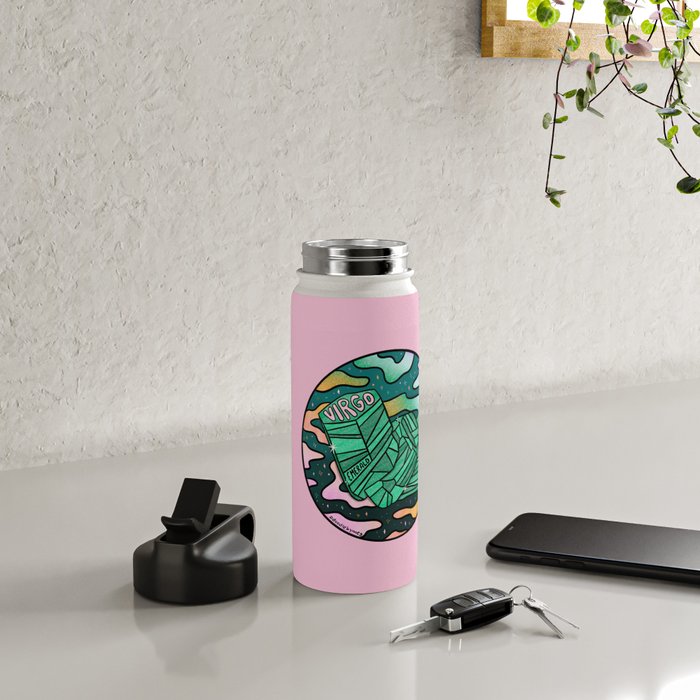 Virgo Crystal Water Bottle Gallery Image 4