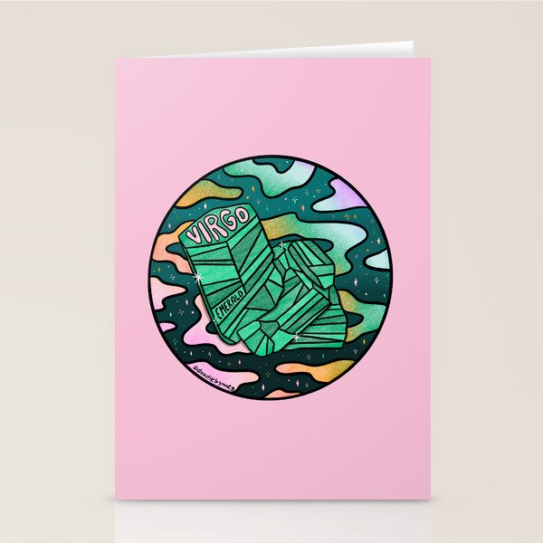 Virgo Crystal Stationery Card Gallery Image 2