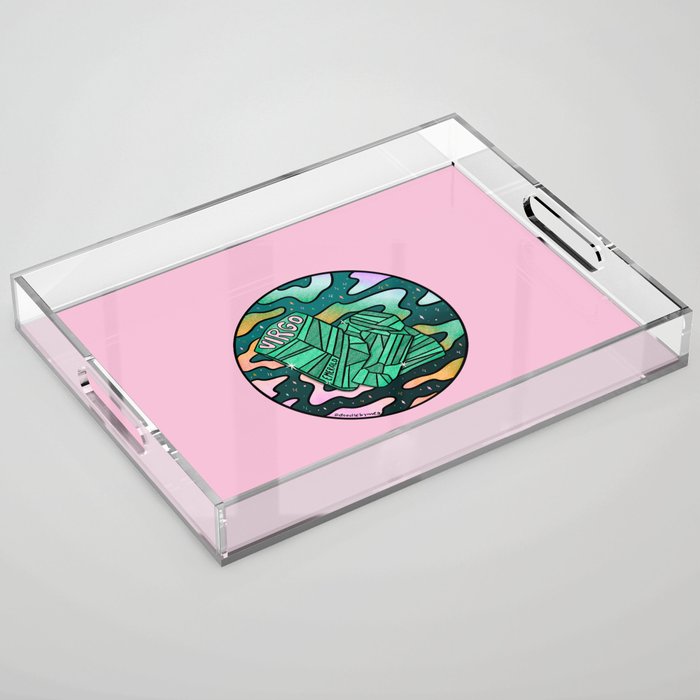 Virgo Crystal Acrylic Tray Gallery Image 1
